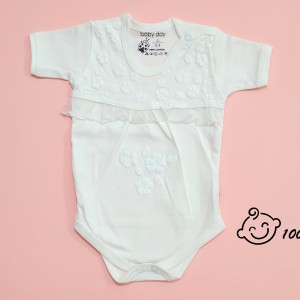 زیردکمه ای آستین کوتاه عروس بیبی دی