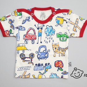 تی شرت آستین کوتاه طرح مداد رنگی لیدولند