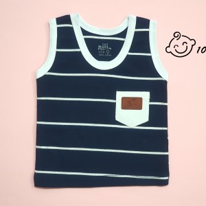 رکابی طرح سرمه ای راه راه نیلی