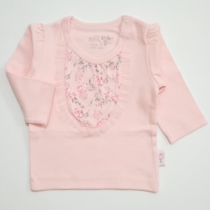 تیشرت آستین بلند طرح رزگل نیلی