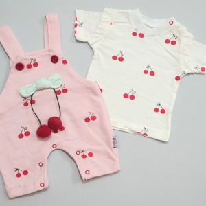 ست پیشبندی گیلاس صورتی ترک