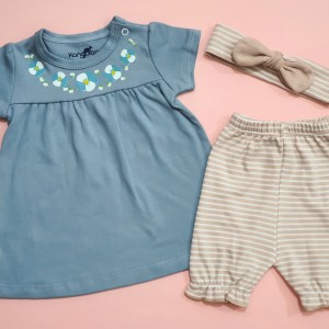 پیراهن و شلوارک گل اطلسی کانگورو