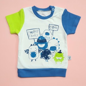 تی شرت آستین کوتاه هیولا نیلی