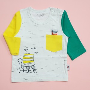 تی شرت آستین بلند وایکینگ نیلی