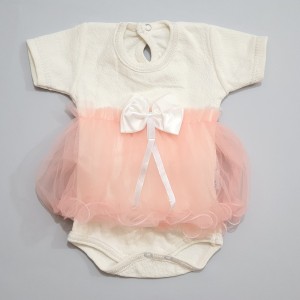 زیر دکمه ای آستین کوتاه عروس تیکو