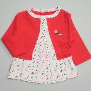 تی شرت آستین بلند گلدار قرمز تیکو