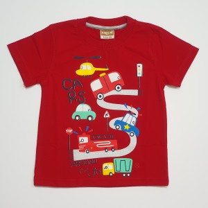 تیشرت آستین کوتاه ترافیک قرمز آنیل