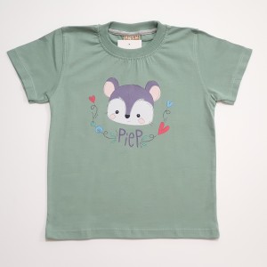 تیشرت آستین کوتاه موش سبز آنیل