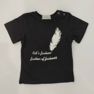 تیشرت آستین کوتاه مشکی پسرانه الماکیدز