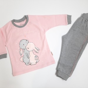 بلوز و شلوار خرگوشی صورتی روبین