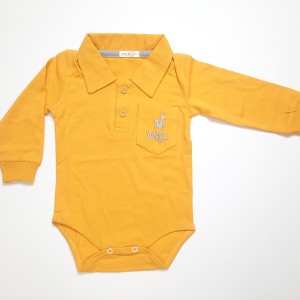 بادی یقه هفت پسرانه زرد آنیل