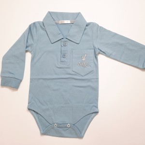 بادی یقه هفت پسرانه آبی خاکستری آنیل