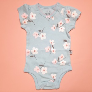 زیردکمه ای آستین کوتاه لاولی نیلی