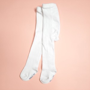 جوراب شلواری  سفید ماوی