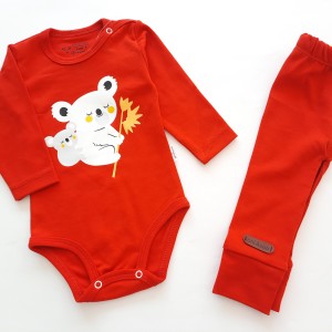 ست بادی شلوار کوآلا قرمز چیاکو