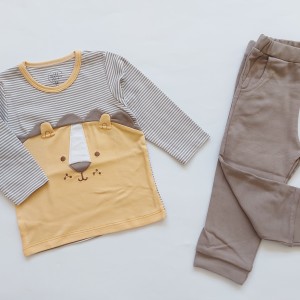 ست 2 تکه آستین بلند شیر نیلی