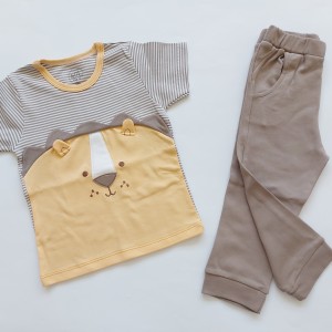 ست 2 تکه آستین کوتاه شیر نیلی