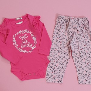 بادی شلوار صورتی آنیل