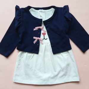 ست کت سارافون شیری سرمه ای آنیل