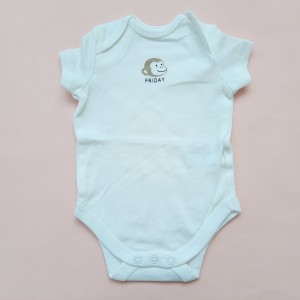 بادی آستین کوتاه سفید میمون C&A