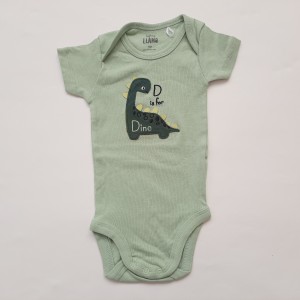 بادی آستین کوتاه دایناسور گلدوزی سبز *** مشکل دار