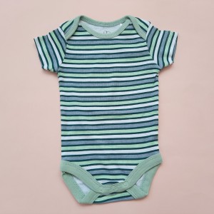 بادی آستین کوتاه راه راه سبز