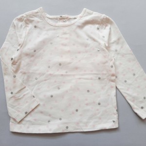 بلوز خال خالی سفید