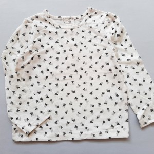 بلوز تمام چاپ قلب مشکی نقره ای