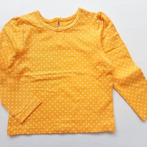 بلوز خال خالی خردلی