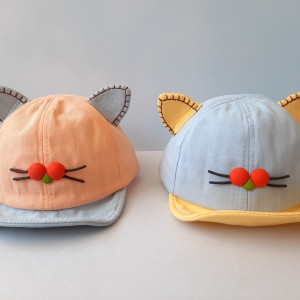 کلاه لبه دار طرح سیبیل گربه