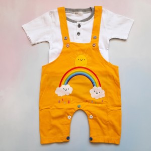 ست پیشبندی و تی شرت رنگین کمان پرتغالی آنیل