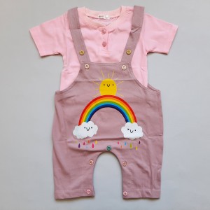 ست پیشبندی و تی شرت رنگین کمان کالباسی آنیل