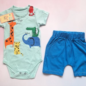 بادی آستین کوتاه و شلوارک باغ وحش بنتون وچیون