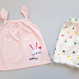 تاپ و شلوارک خرگوش صورتی وچیون