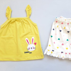 تاپ و شلوارک خرگوش زرد وچیون