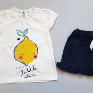 تیشرت و شلوارک لیمو سفید وچیون