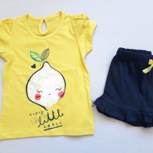 تیشرت و شلوارک لیمو زرد وچیون