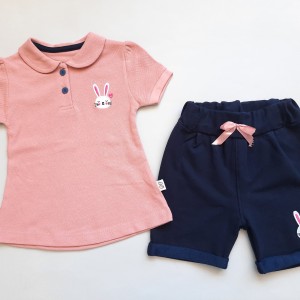 تیشرت جودون یقه ب ب و شلوارک کالباسی وچیون