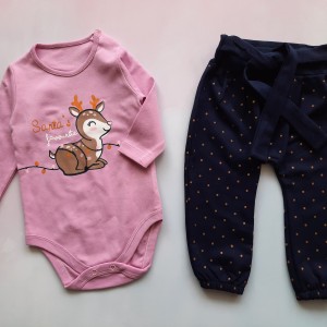 بادی و شلوار کریسمس یاسی سرمه ای وچیون