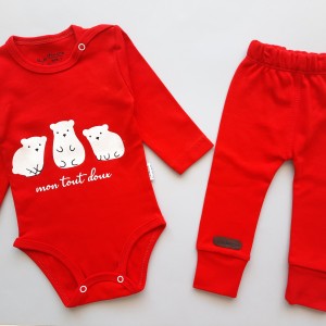 بادی شلوار خرس قرمز چیاکو