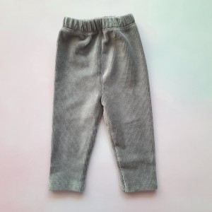 شلوار مخمل کبریتی طوسی روشن امیرکوچولو