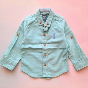 پیراهن آستین بلند پسرانه آبی طاها