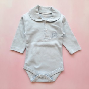 بادی آستین بلند آبی روشن یقه دار بیبی وان