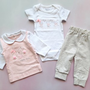 ست سه تکه ببعی صورتی دانالو