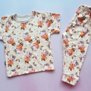 ست تیشرت شلوار راحتی گاو بامزه SED