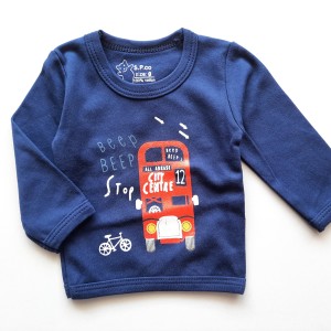 تیشرت آستین بلند یقه گرد اتوبوس سرمه ای اسپیکو