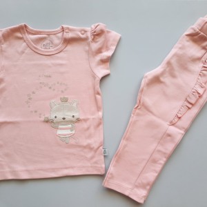 ست آستین کوتاه شلوار بالرین نیلی