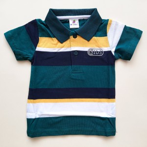 تیشرت آستین کوتاه یقه دار راه راه کد 2