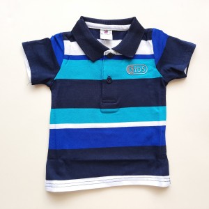 تیشرت آستین کوتاه یقه دار راه راه کد 3