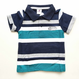 تیشرت آستین کوتاه یقه دار راه راه کد 5